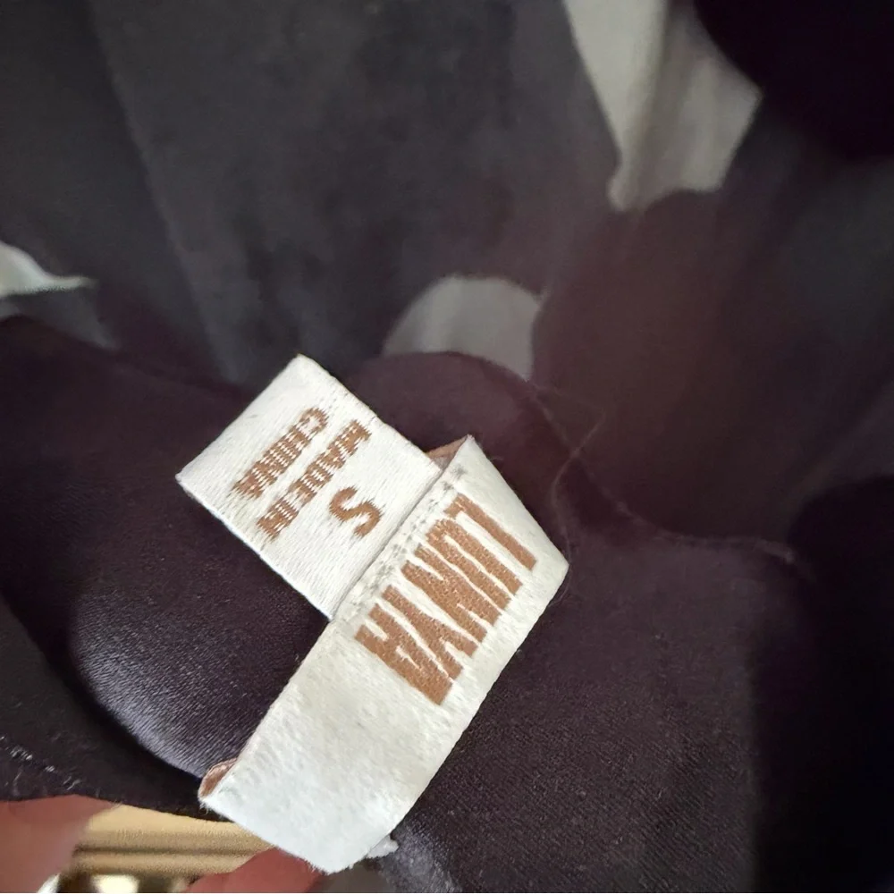 Lunya Washable Silk Bias Slip Dress midi Lily black green floral Revolve NWT S - Picture 9 of 11